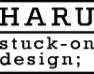HARU stuck-on design;
